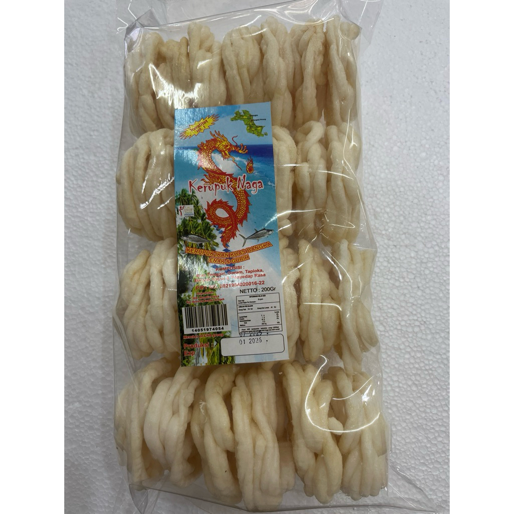 

Kerupuk rasa ikan tenggiricap Naga 200gr Asli Bangka dari Toko LCK