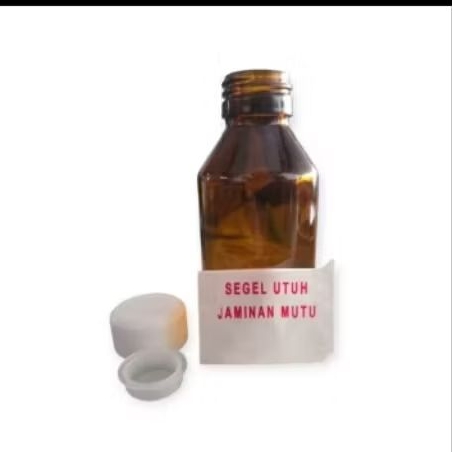 Botol Coklat 100ml / Botol Syrup 100ml / Botol Reagen Dengan Tutup dan Segel