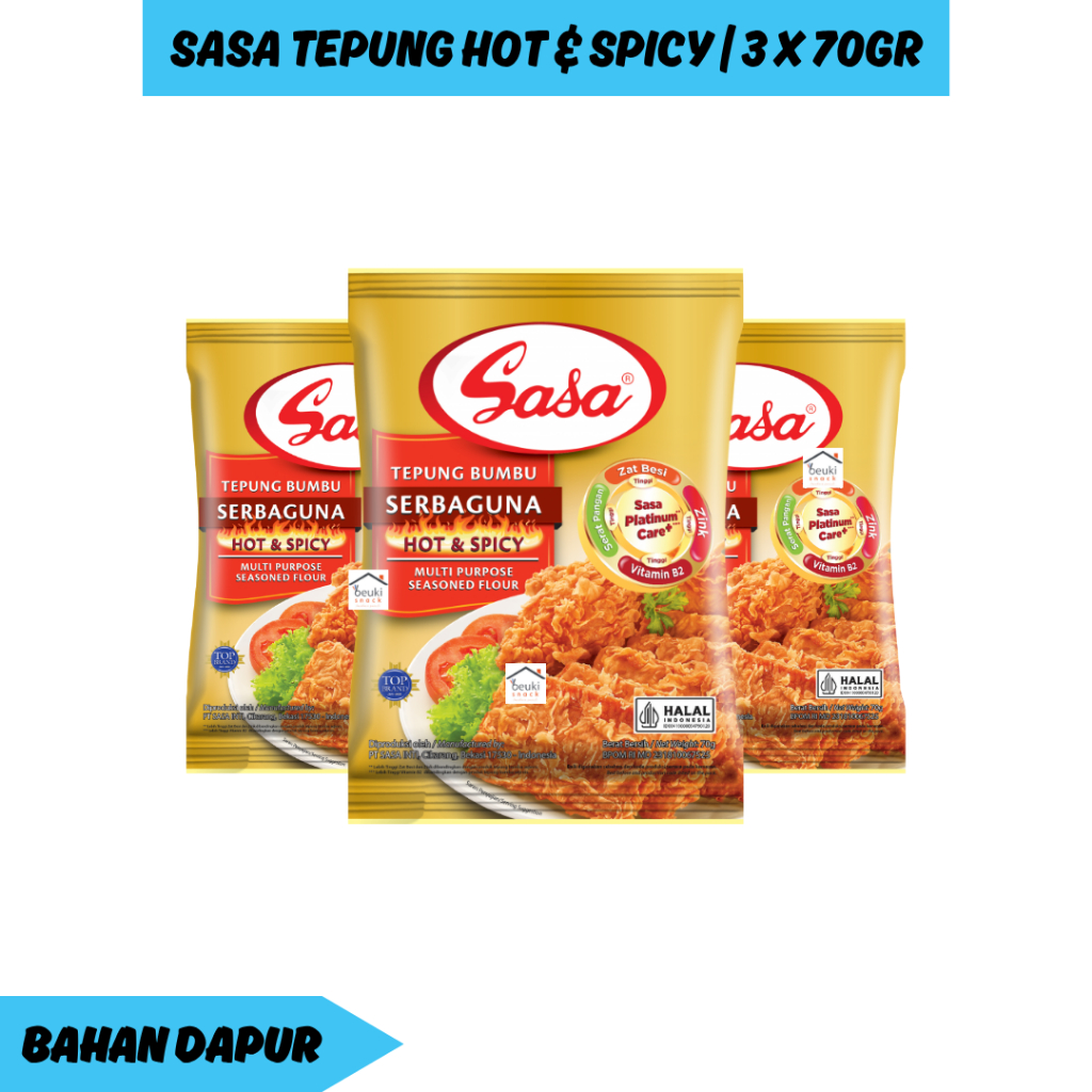 

3PCS Sasa Serbaguna Hot & Spicy Tepung Bumbu Praktis