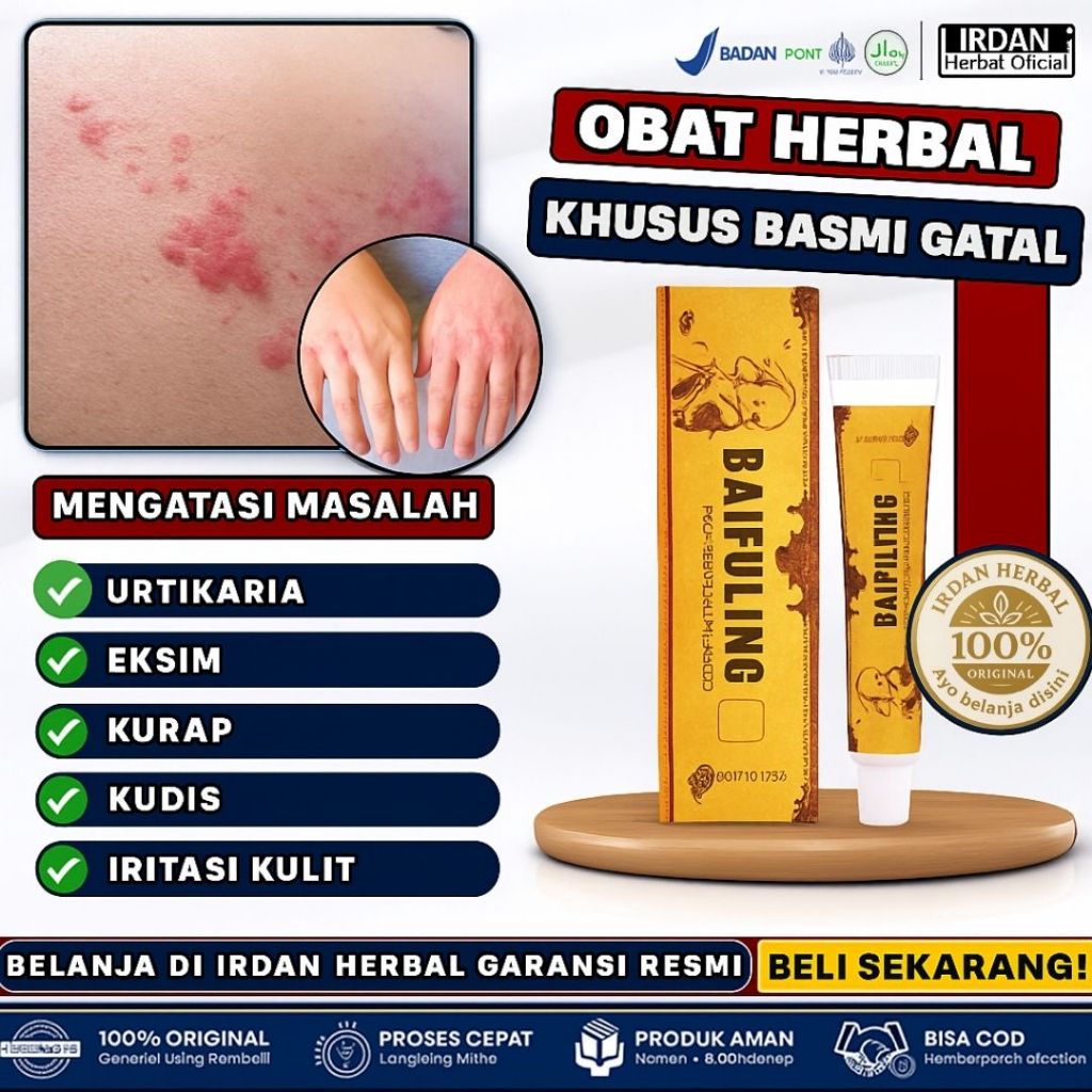 Obat Gatal Kulit Menahun Eksim Jamur Alergi – Salep Baifuling Asli Cina Ampuh Herbal