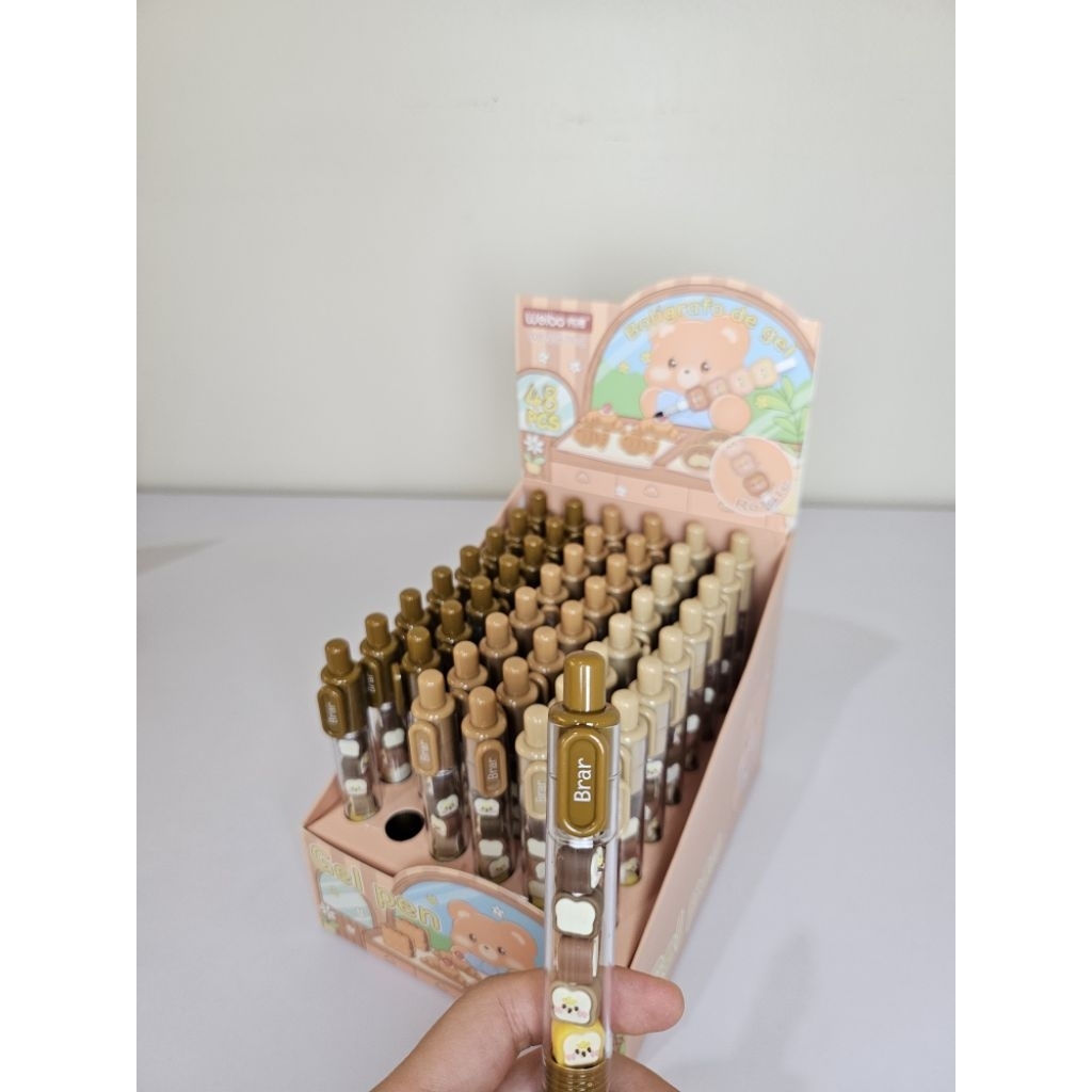 

PULPEN PENA ROTARY JENGA GEL KARAKTER DEAR BUTTER,BREAD FAMILY