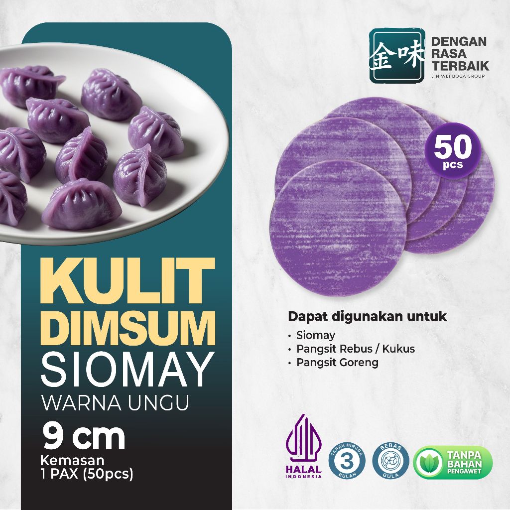 

DRT - KULIT DIMSUM SIOMAY 9CM UNGU 50PCS HALAL | LENTUR & TIPIS COCOK UNTUK SIOMAY KUKUS & GORENG