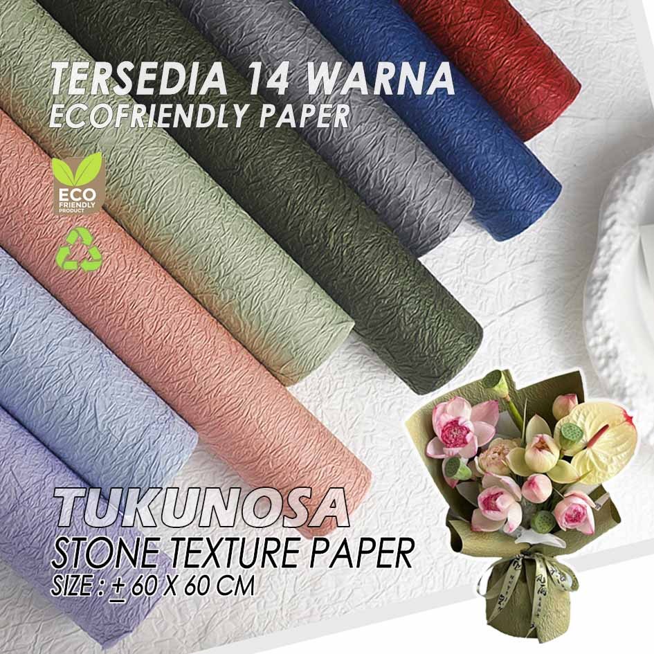 

STONE TEXTURE PAPER - Flower Wrapping Paper kertas buket tekstur permukaan bergelombang recycle paper premium kertas daur ulang ecofriendly