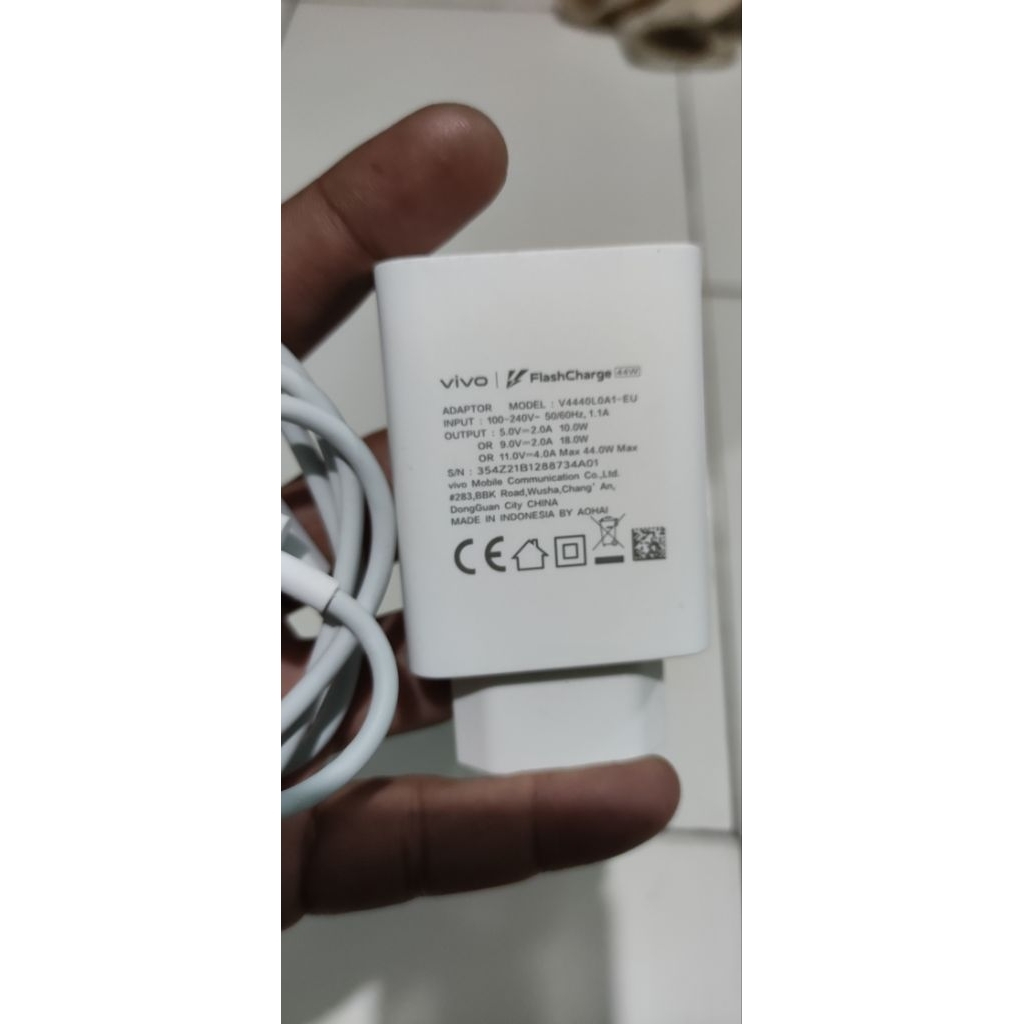 flash charger original 44watt cabutan Vivo