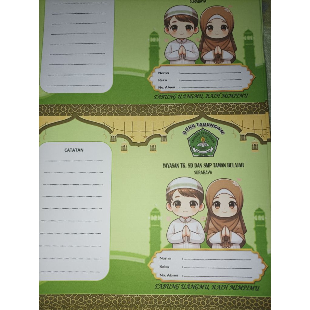 

BUKU TABUNGAN SEKOLAH # BUKU TABUNGAN MI KODE G7 MUSLIM Custom