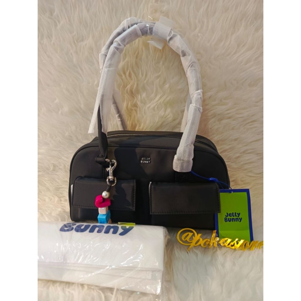 Tas JELLY BUNNY Rudolf Nylon Shoulder Bag Black ASLI