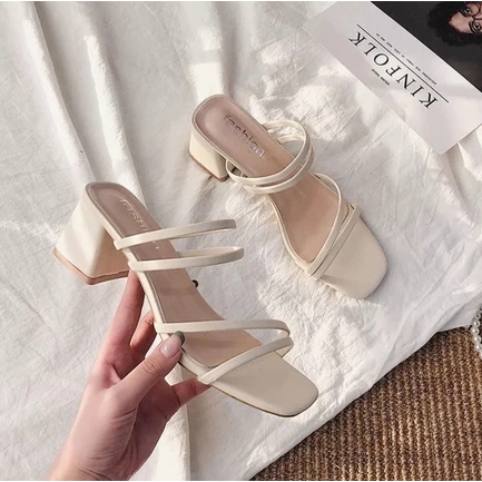 HEELS SANDAL HAK TAHU WANITA ELEGAN