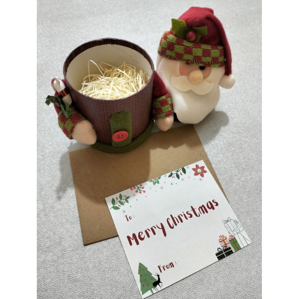 

[PreLoved] Kotak Kado Natal Boneka Santa Claus | Christmas Gift Box | Santa Doll X'mas Present Box | FREE Kartu Ucapan