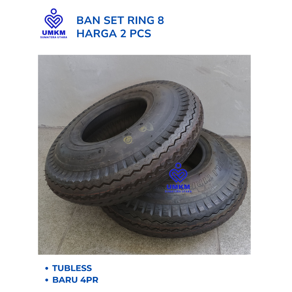 Ban Set 2 pcs tubless uk 5.70/5.00-8 Ban ring 8 / ban atv / Ban Gokart / Ban Buggy / Ban Forklift / 