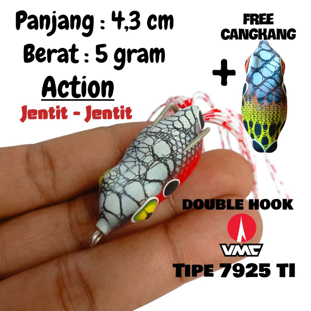 SOFT FROG SKIRT 4 cm Hook VMC TI SOFT FROG Rumbai