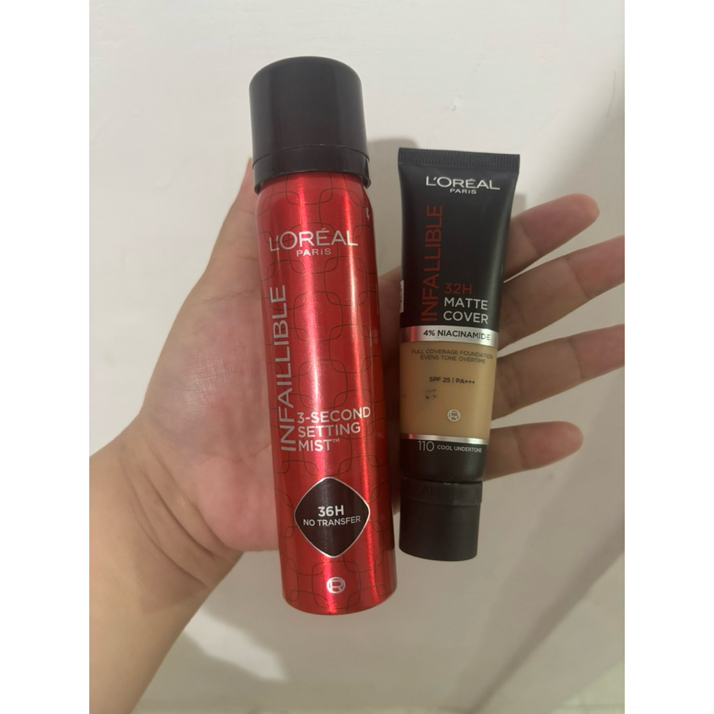Foundation Loreal+Setting Spray