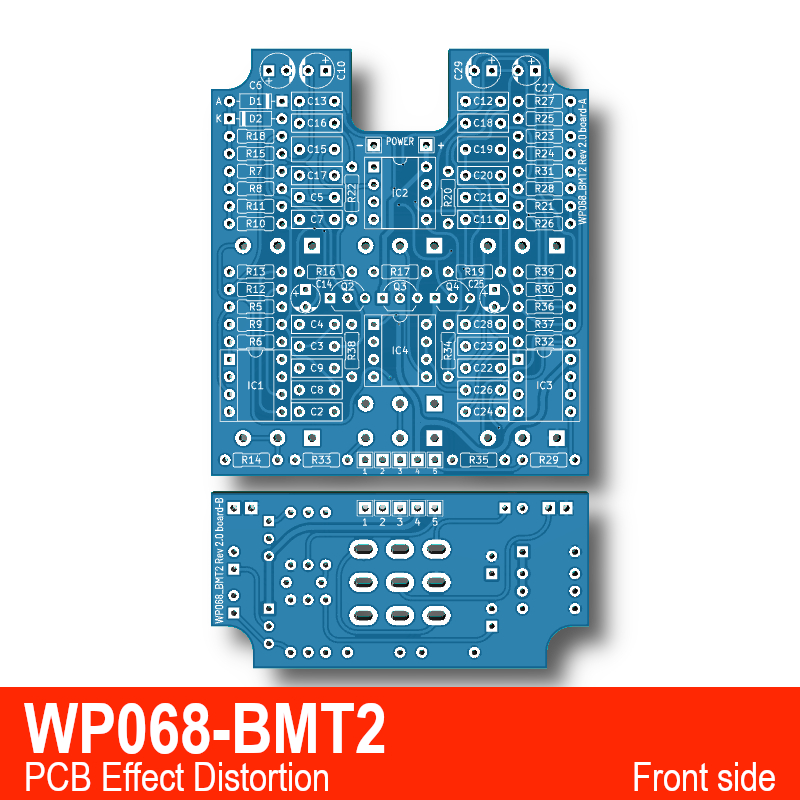PCB Efek Distorsi | WP068_BMT2 based on Boss MT-2 Metal Zone 1590B