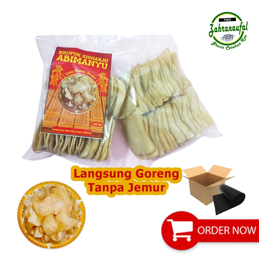 

Camilan Kerupuk Udang Mentah Istimewa Sidoarjo Kemasan 500 gram Langsung Goreng Tanpa Jemur