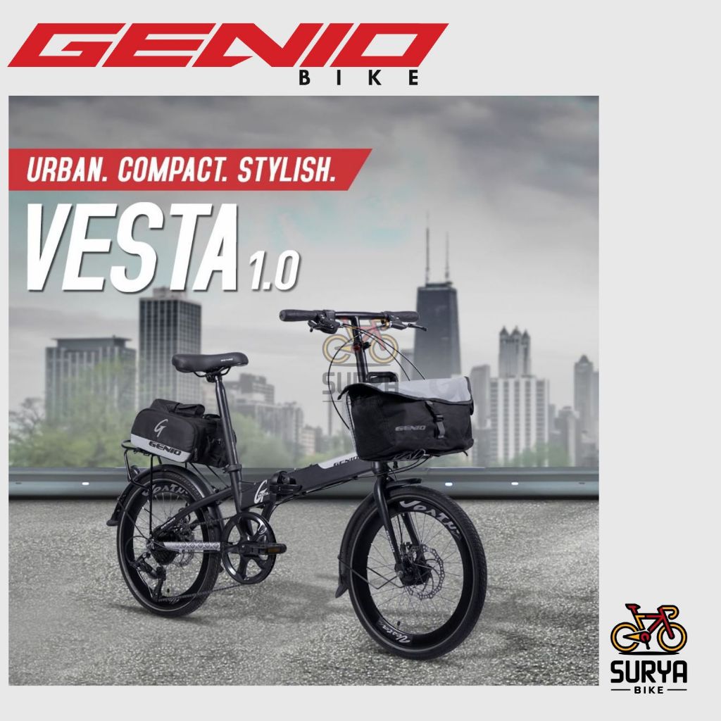 Sepeda Lipat Dewasa Genio Vesta 1.0 20 Folding Bike 20 Inch
