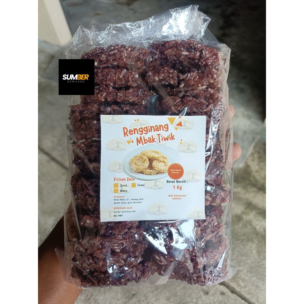 

rengginang ketan 1kg isi 50 keping rengginang ketan hitam mentah 500 gram ukuran sedang