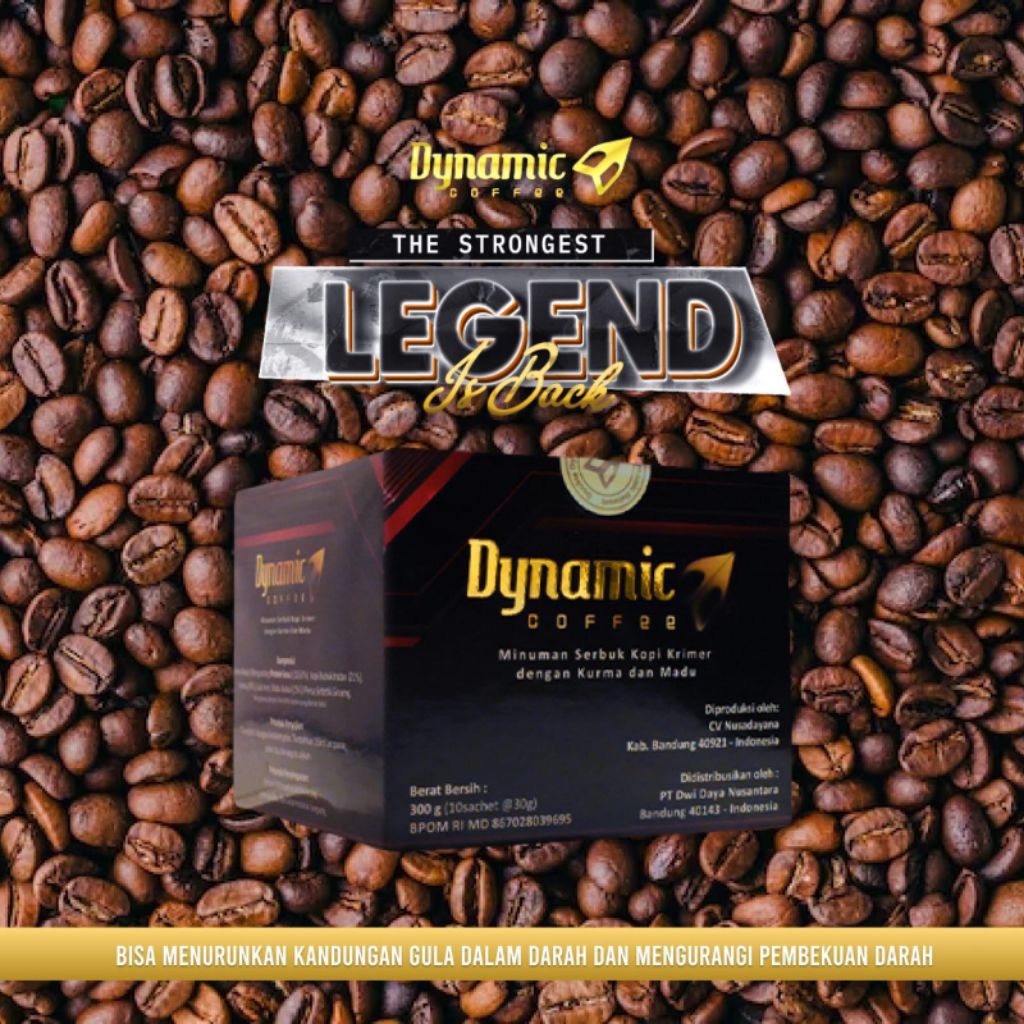 

Dynamic Coffee Original 1 box Isi 10 Sachet | Kopi Stamina Pria | Membantu Meningkatkan Stamina Alami Pada Pria