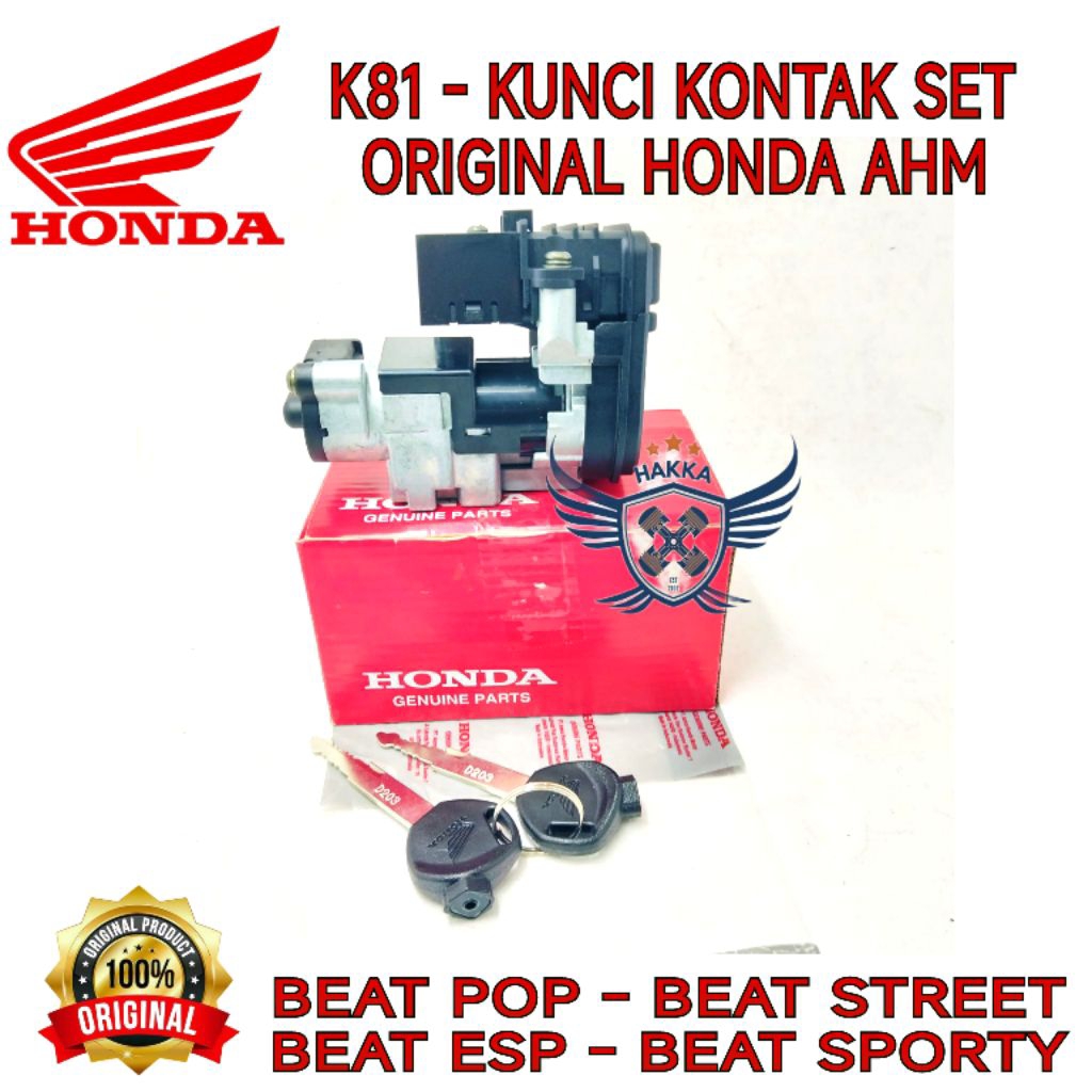 K81 ORIGINAL SET KUNCI KONTAK HONDA BEAT ESP, SET KUNCI KONTAK HONDA BEAT POP, SET KUNCI KONTAK HOND
