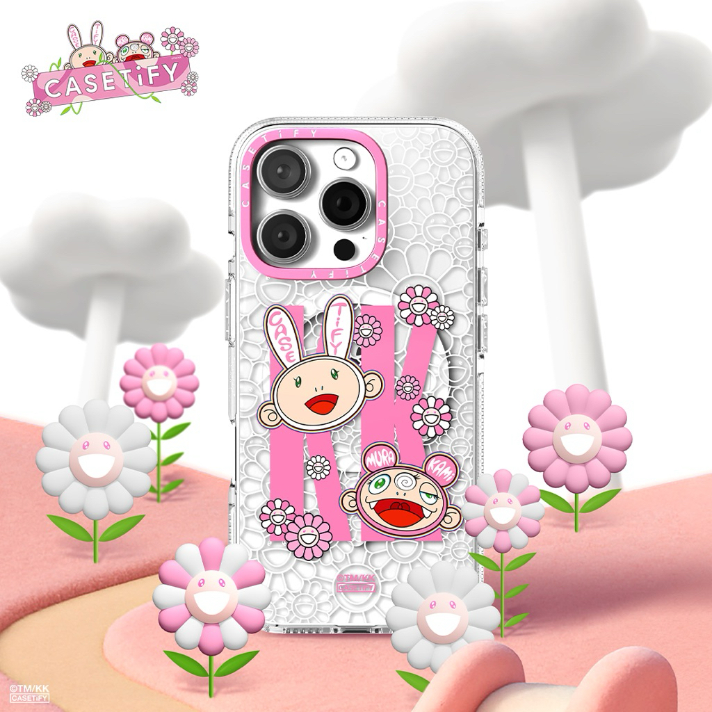 New Case Iphone Casetify Acrylic Magsafe Limited Pink Camera Ring Special Edition Murakami Kaikai an