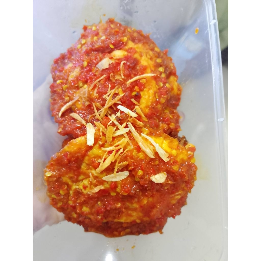 

Telor balado homemade siap saji( frozen food)pedas manis