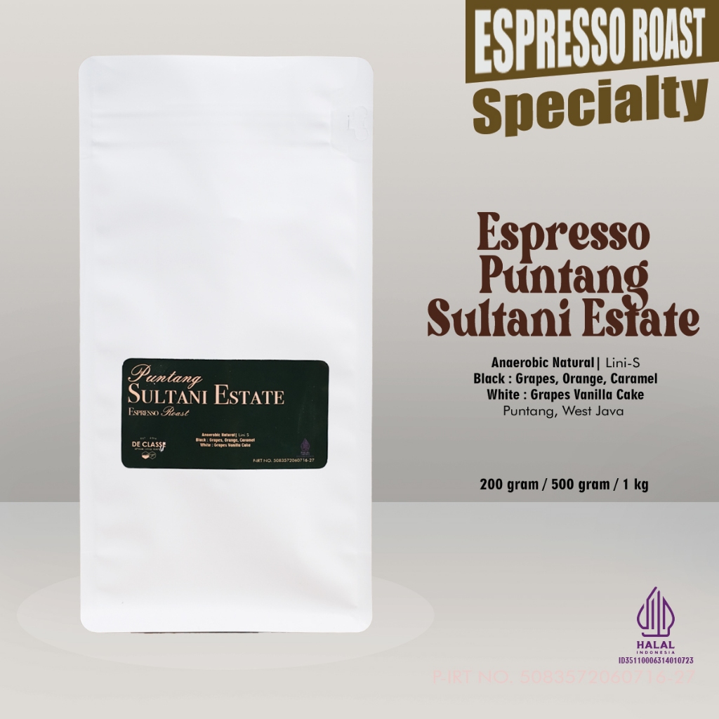 

ESPRESSO PUNTANG SULTANI ESTATE NATURAL ANAEROBIC SINGLE VARIETY LINI S FULL ARABIKA