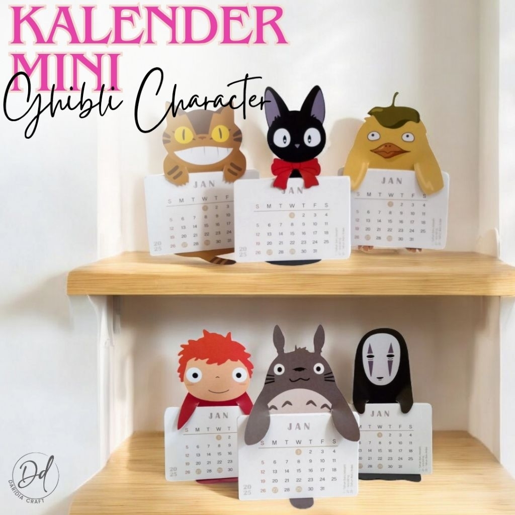 

2025 & 2026 Kalender Meja Aesthetic - Ghibli Character