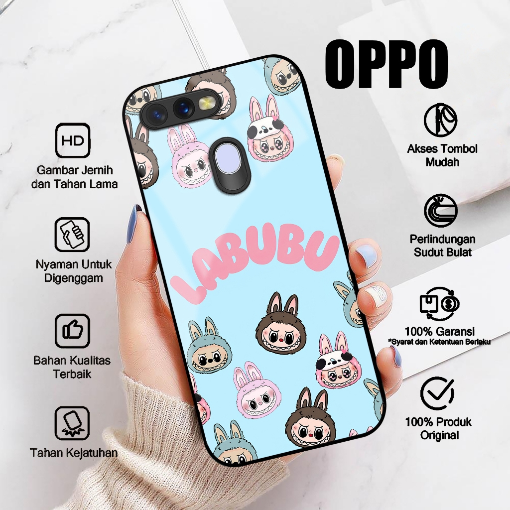 Case OPPO A5S OPPO A7 Casing OPPO A11K OPPO A12 A7X A12E A12S Motif LABUBU Softcase Glossy Hardcase 