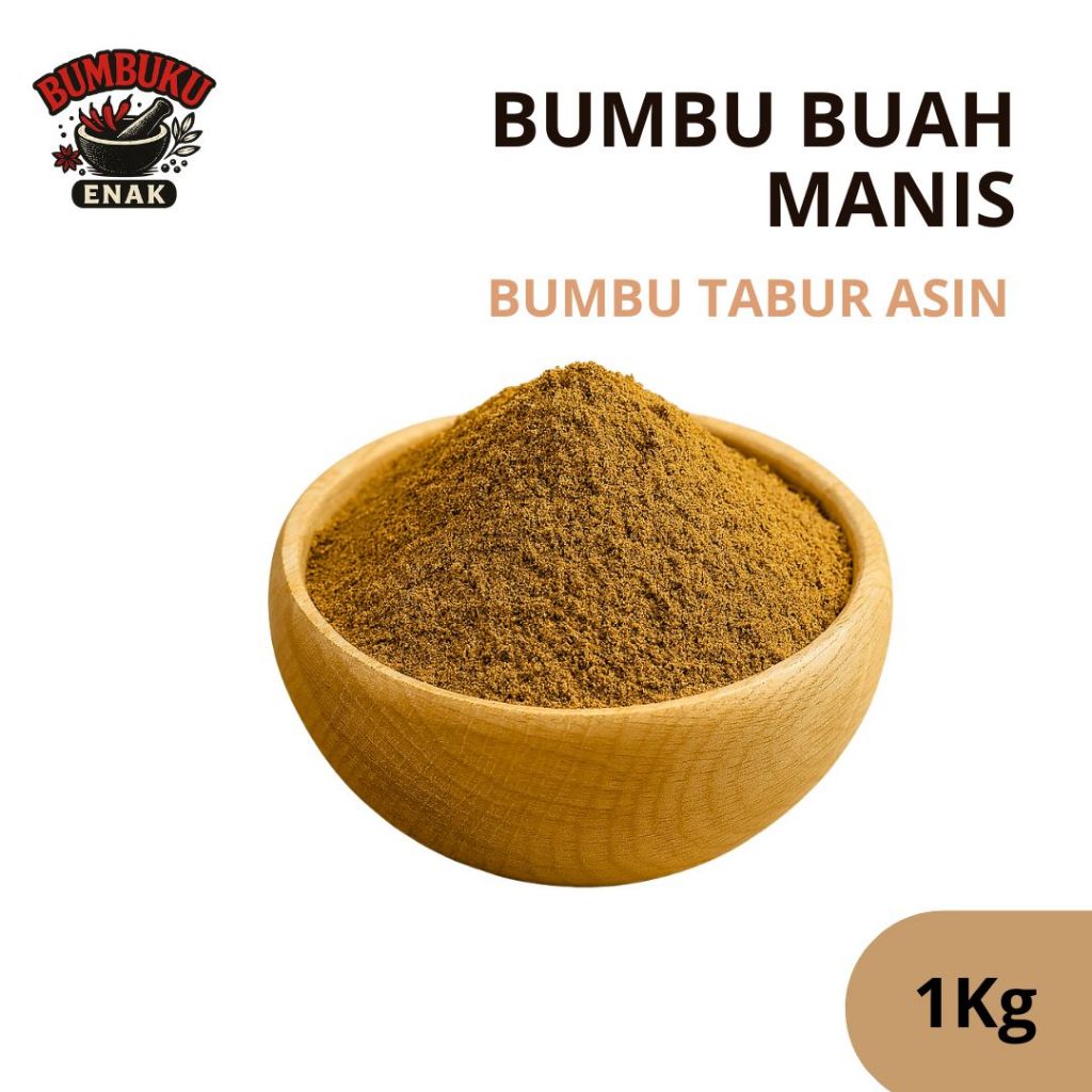 

Bumbu Tabur Buah Manis Non MSG 1Kg – Bumbu Sehat untuk Buah Potong, Rujak & Camilan Kekinian