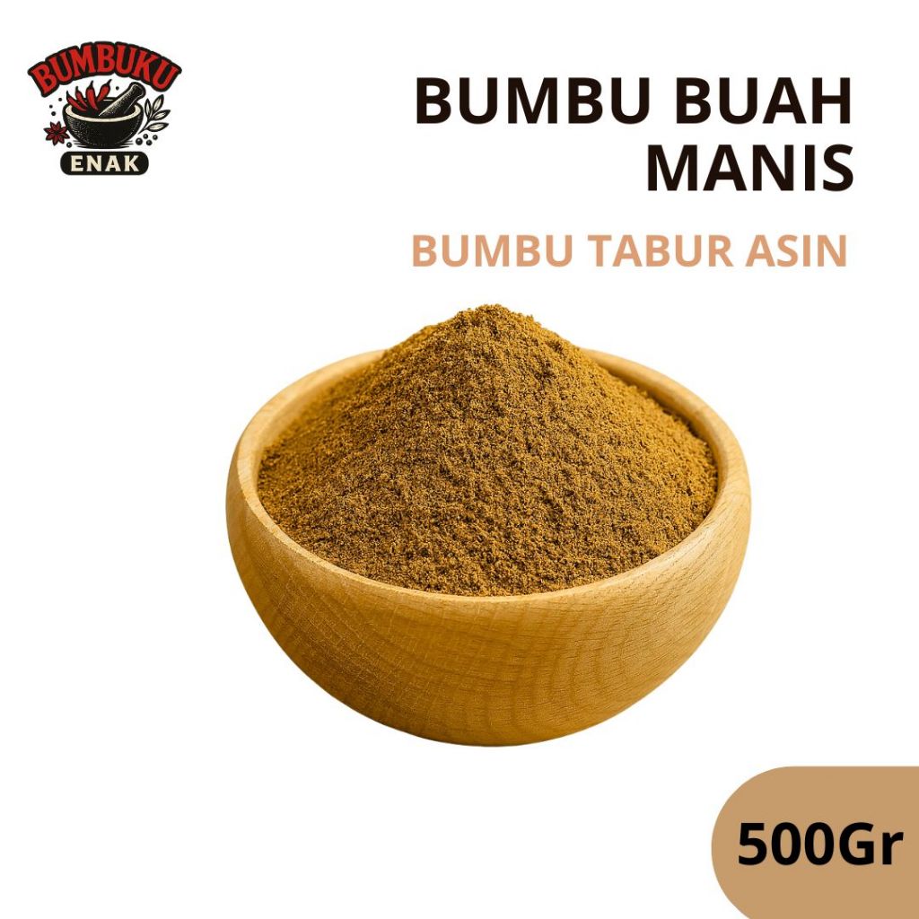 

Bumbu Tabur Buah Manis Non MSG 500gr – Bumbu Sehat untuk Buah Potong, Rujak & Camilan Kekinian