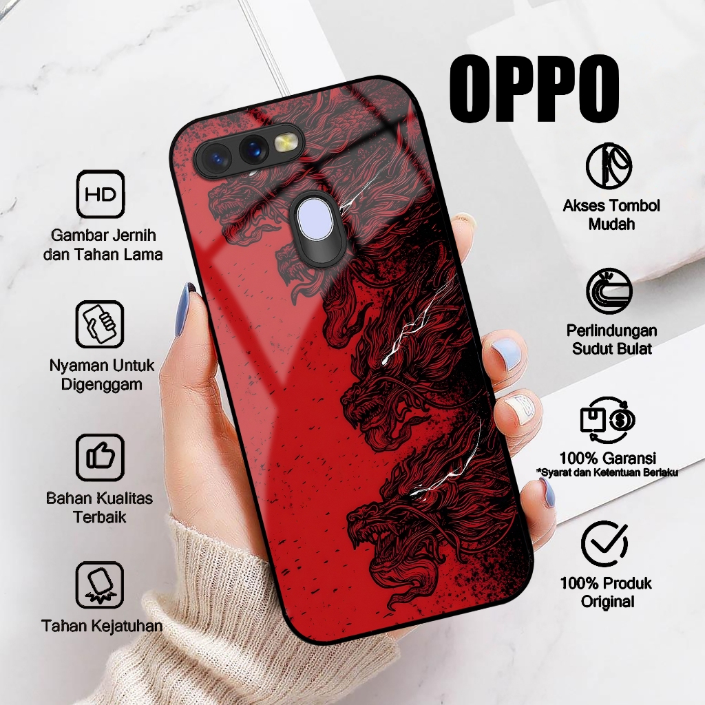 Case OPPO A5S OPPO A7 Casing OPPO A11K OPPO A12 A7X A12E A12S Motif NAGA DRAGON Softcase Glossy Hard