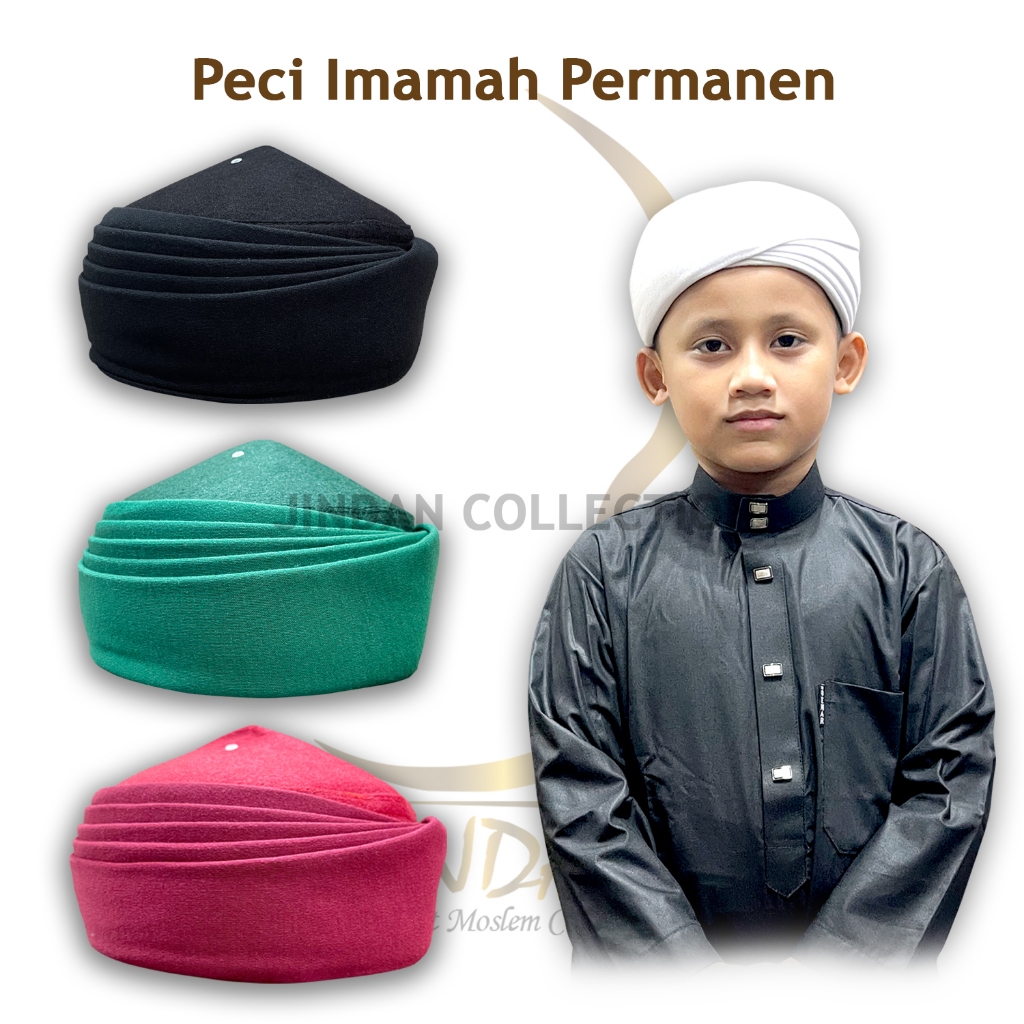 Peci Imamah Permanen 4 Tingkat Langsung Pakai 3 Meter Anak Dewasa