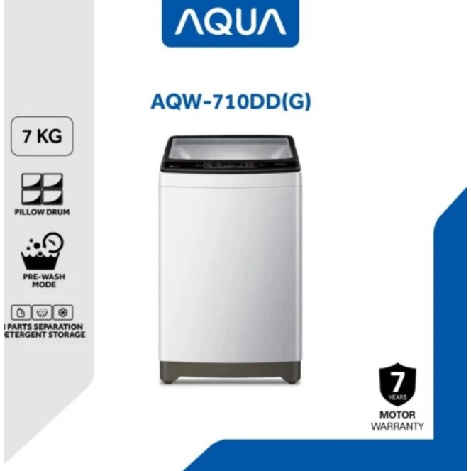 AQUA JAPAN MESIN CUCI 1 TABUNG OTOMATIS 7KG AQW-710DD