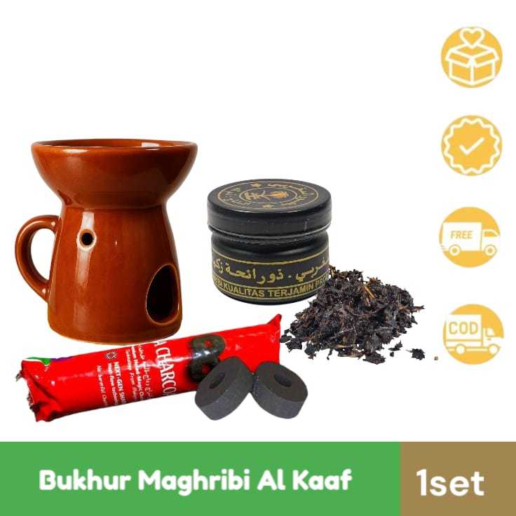 Paket Bukhur Maghribi Alkaff / Dupa Bakhoor / Buhur Almaghribi Wangi Semerbak