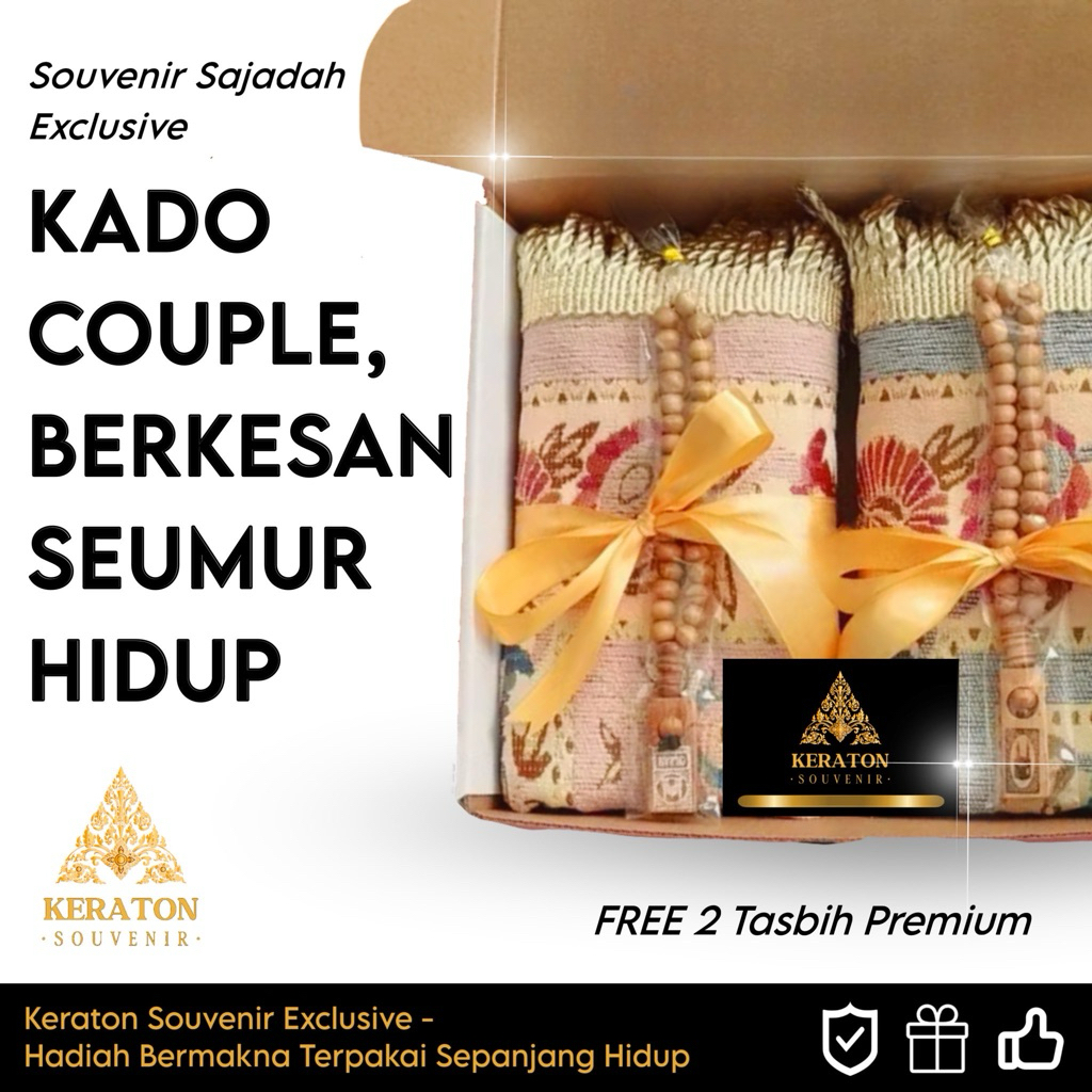 KERATON SOUVENIR - New Hampers Kado Sajadah Turkey Premium Couple Pernikahan Kado Pasangan Kado Coup