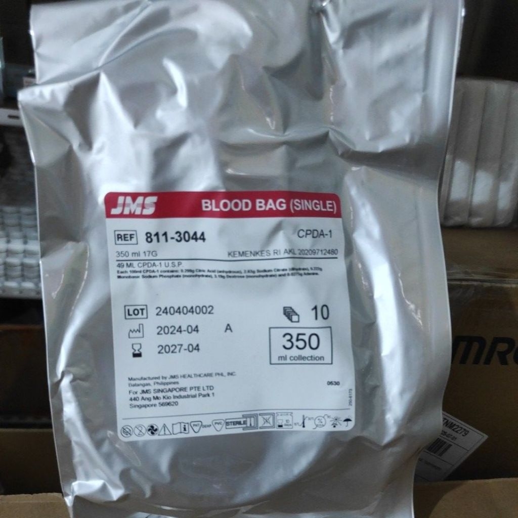 Blood bag single 350ml merek JMS