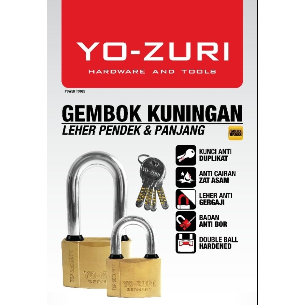 YO ZURI GEMBOK KOMPUTER, GEMBOK PAGAR, GEMBOK KUNINGAN