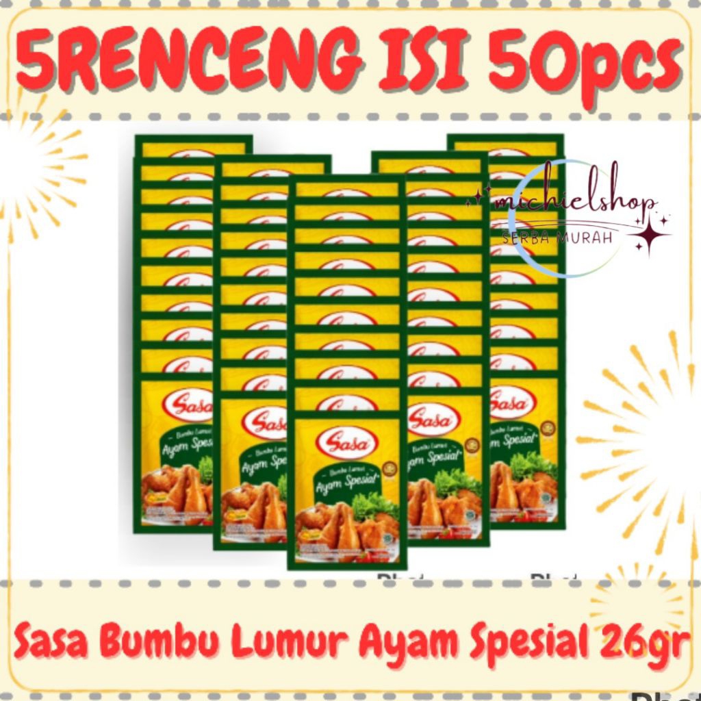 

Sasa Bumbu Lumur Ayam Spesial 26gr 5Renceng Isi 50pcs