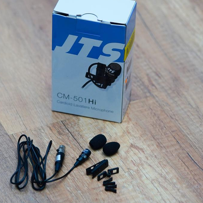 JTS CM501HI Mic Clip On High Sensitivity Condenser Lavalier Microphone - CM-501-Hi CM 501Hi Clipon