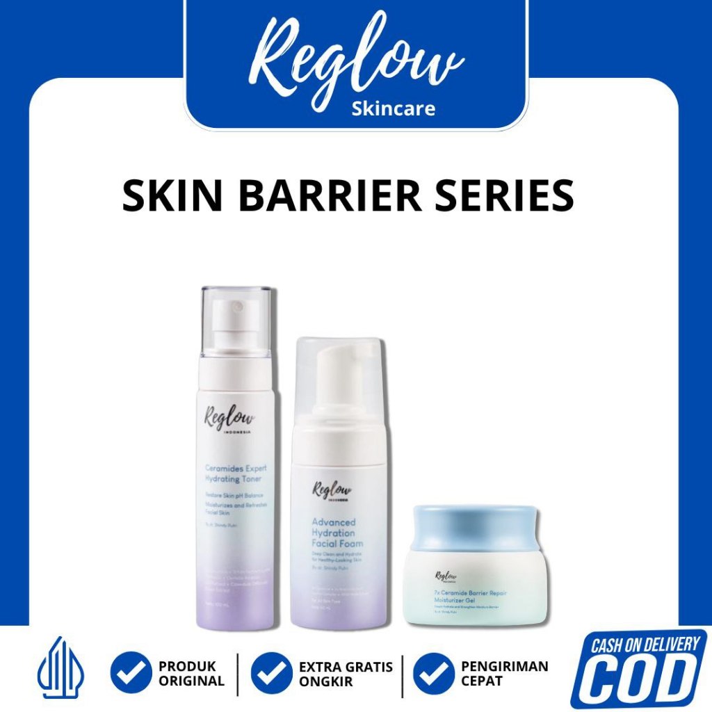 COD BISA - SBS0 Reglow Paket Skin Barier Series untuk semua jenis kulit Glowing kulit Berjerawat  pe