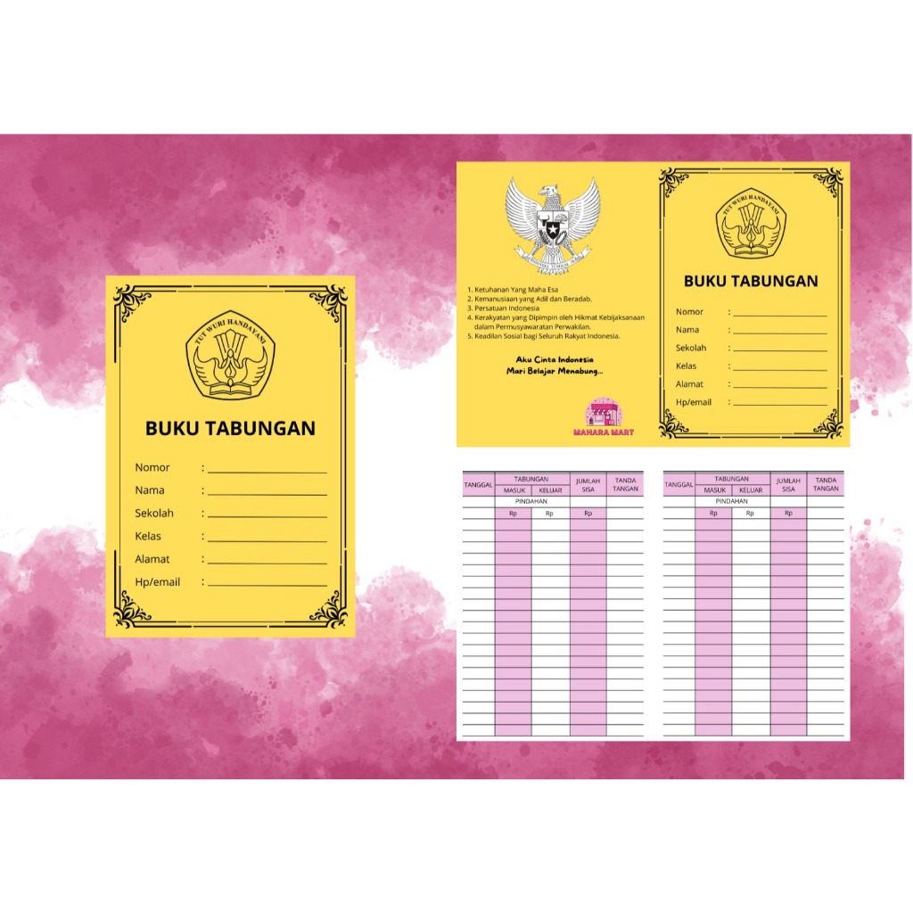 

Buku Tabungan Mahara premium isi 12 halaman