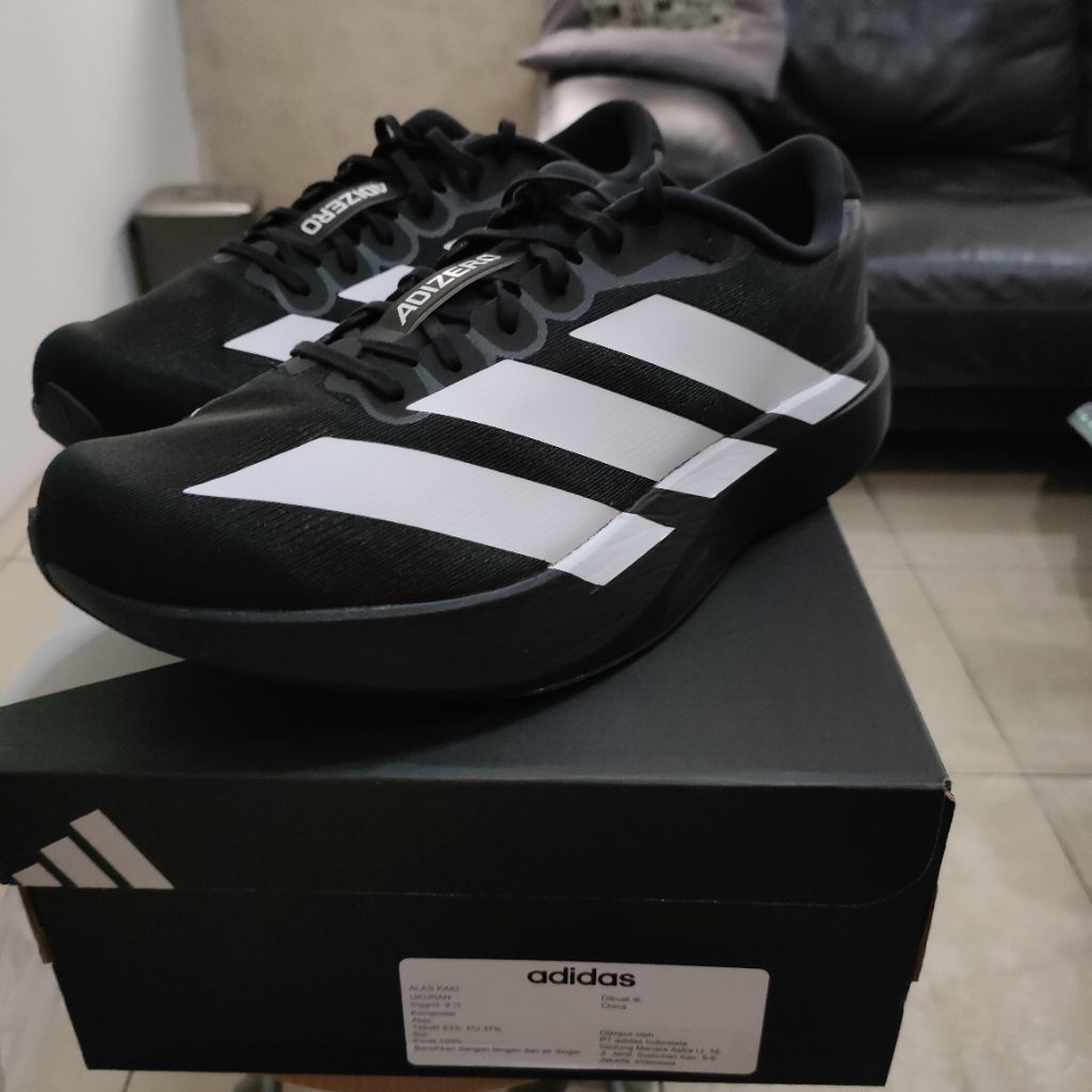 adizero evo sl black size US10 (bekas)