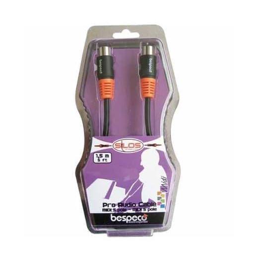 Bespeco SLMM150 1.5 m Din Male MIDI Cable 5pin