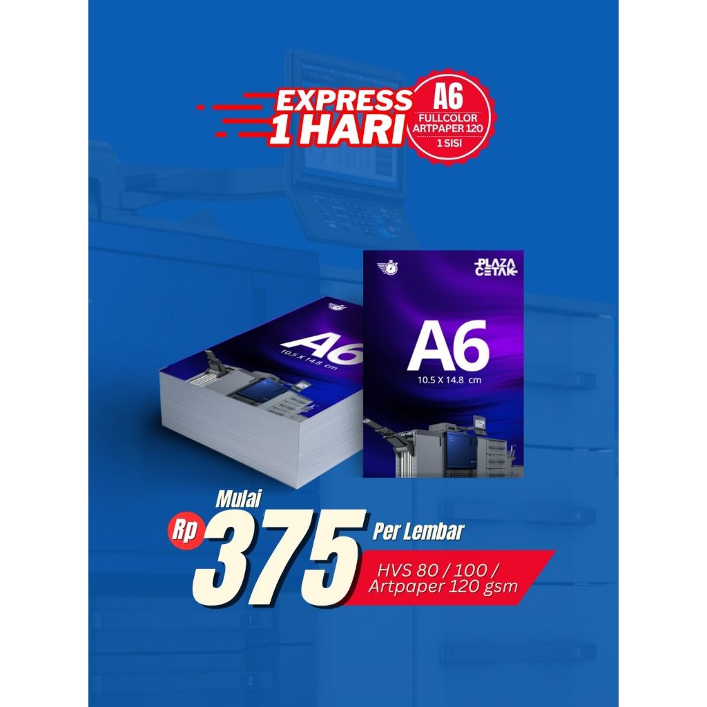 

Cetak brosur murah / Brosur Kilat Ukuran A6