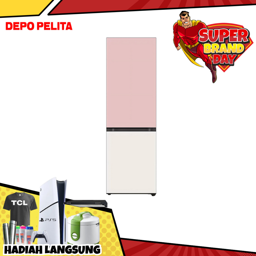 LG Kulkas Bottom Freezer GCB459QGPB 344L