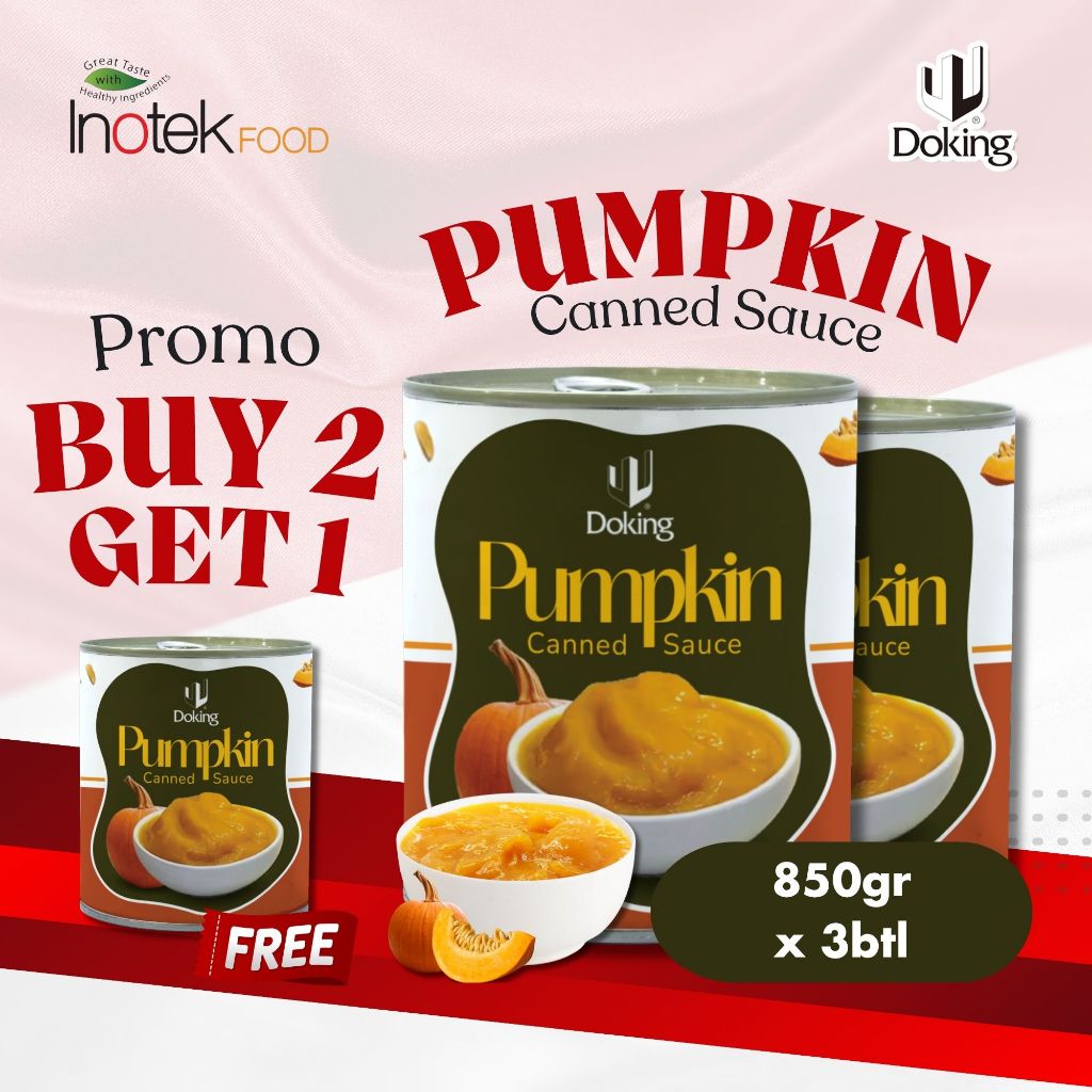 

PROMO KEMERDEKAAN BELI 2 GRATIS 1 - Doking Canned Pumpkin Sauce 850gr x 3 kaleng