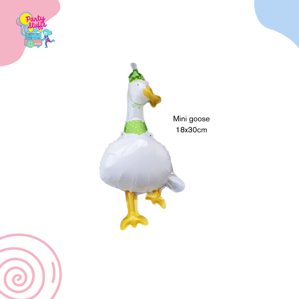 Foil Balloon Mini Goose / Balon Foil Angsa Kecil / Balon Foil Karakter Angsa / Dekorasi Balon Tema A