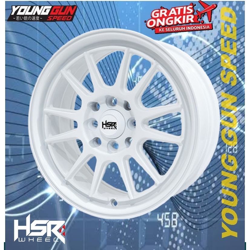 Velg Hsr Ring 15 HSR ENDE ,R15 LEBAR 6,5 PCD 4X100/4X114,3 ET 42 PUTIH
