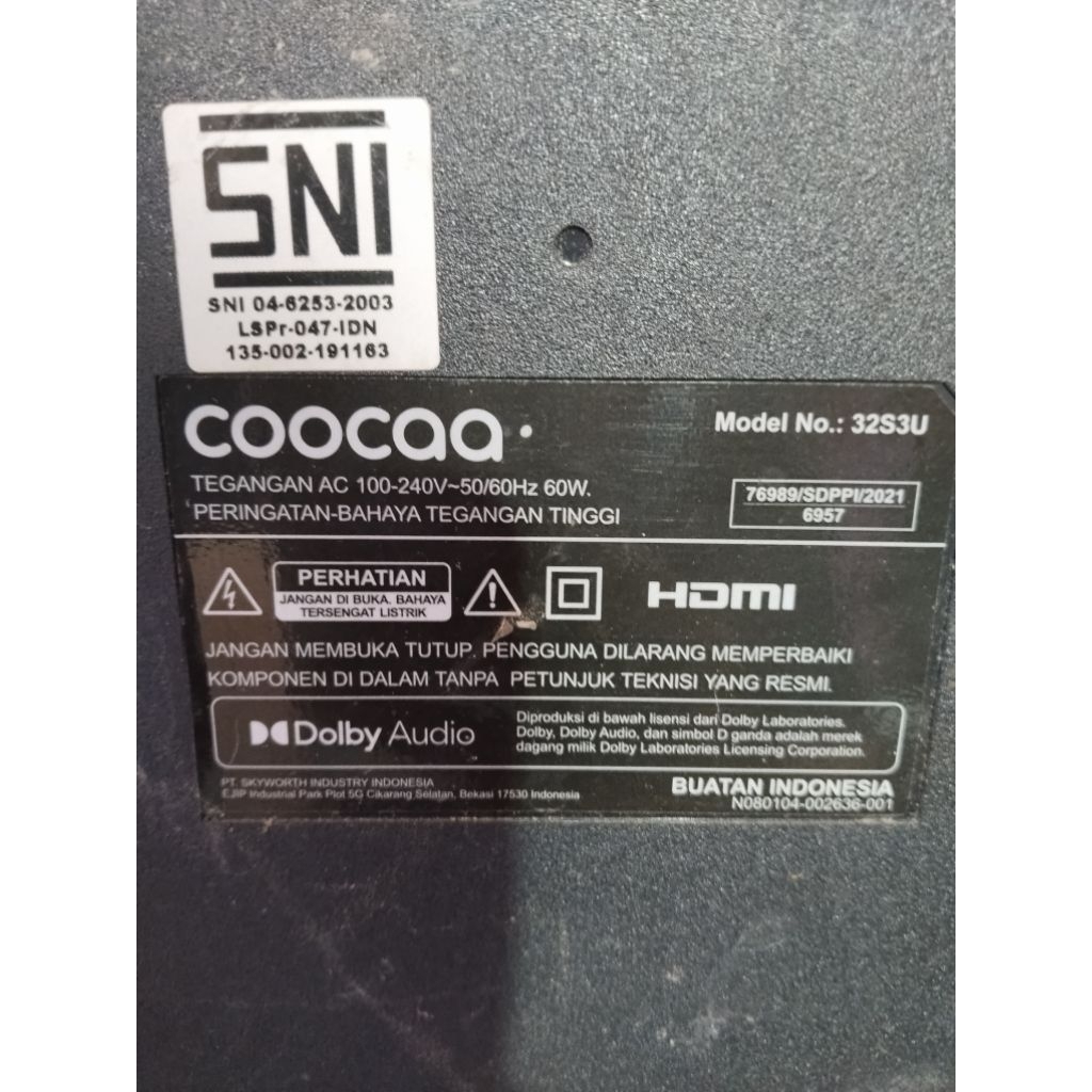 mesin tv cooccaa 32S3U