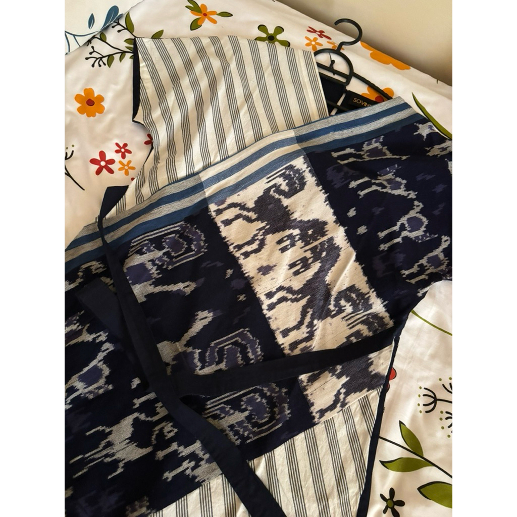 NETT preloved (ld 90-100, pjg 80) SOVINSKA midi dress batik tenun modern wanita tunik tops clothes b