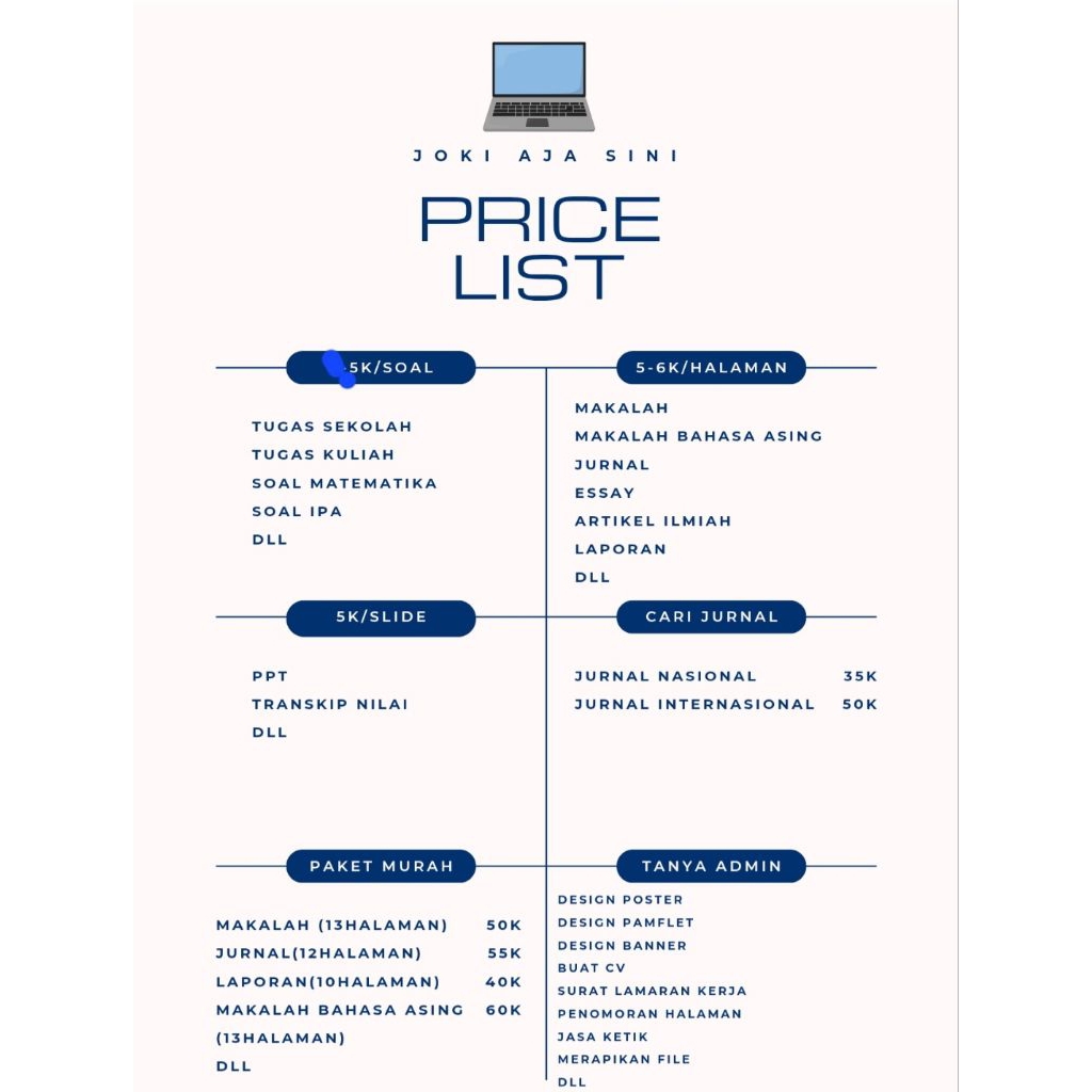 jasa joki tugas makalah jurnal proposal artikel penerbitan