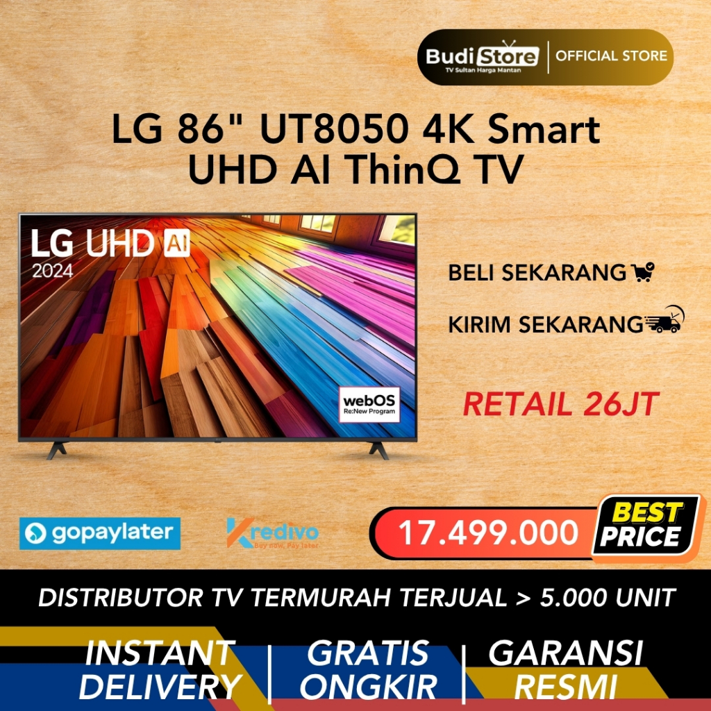 LG 86 inch UT8050 4K Smart UHD AI ThinQ TV